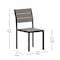 Flash Furniture Gray/Gray Armless Faux Teak Patio Dining Chair SB-CA108-GRY-GG - alternate 9
